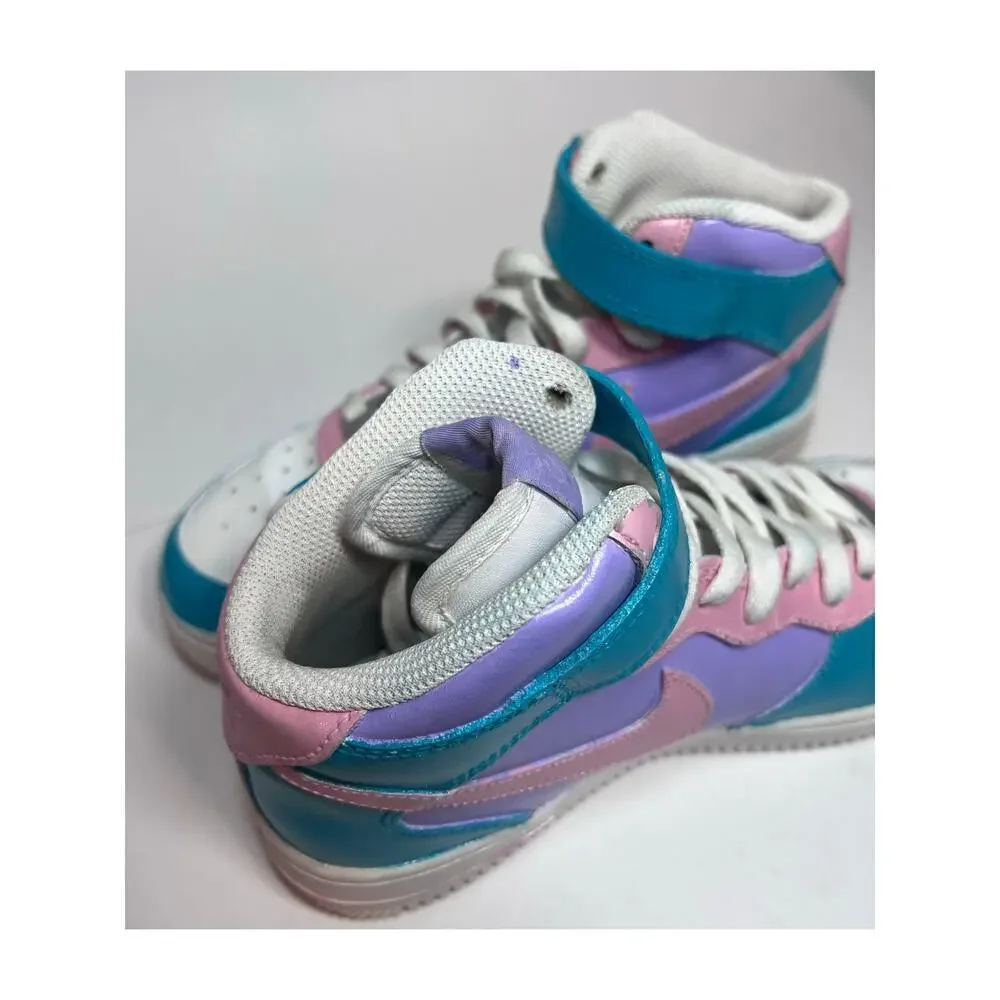 Nike Air Force Custom Painted Youth Size 5.5 Pastels DH2933-111